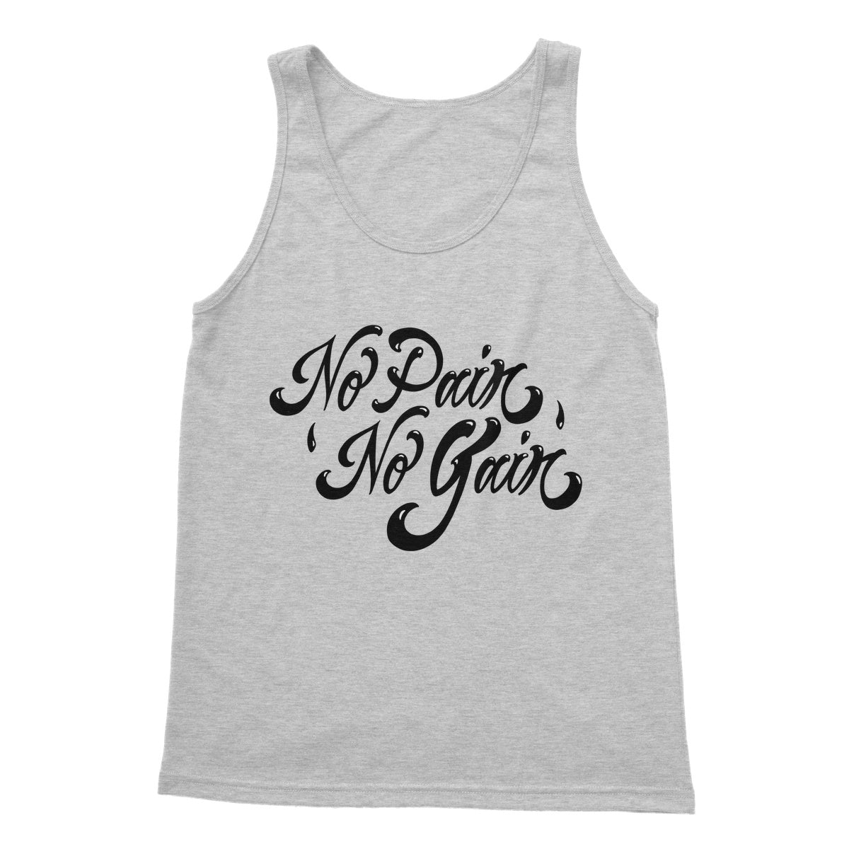 No Pain No Gain (Black) Softstyle Tank Top