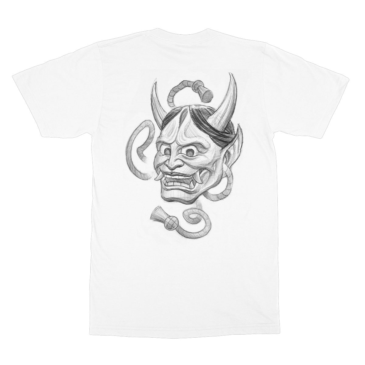Hannya Sketch (Black) Softstyle T-Shirt