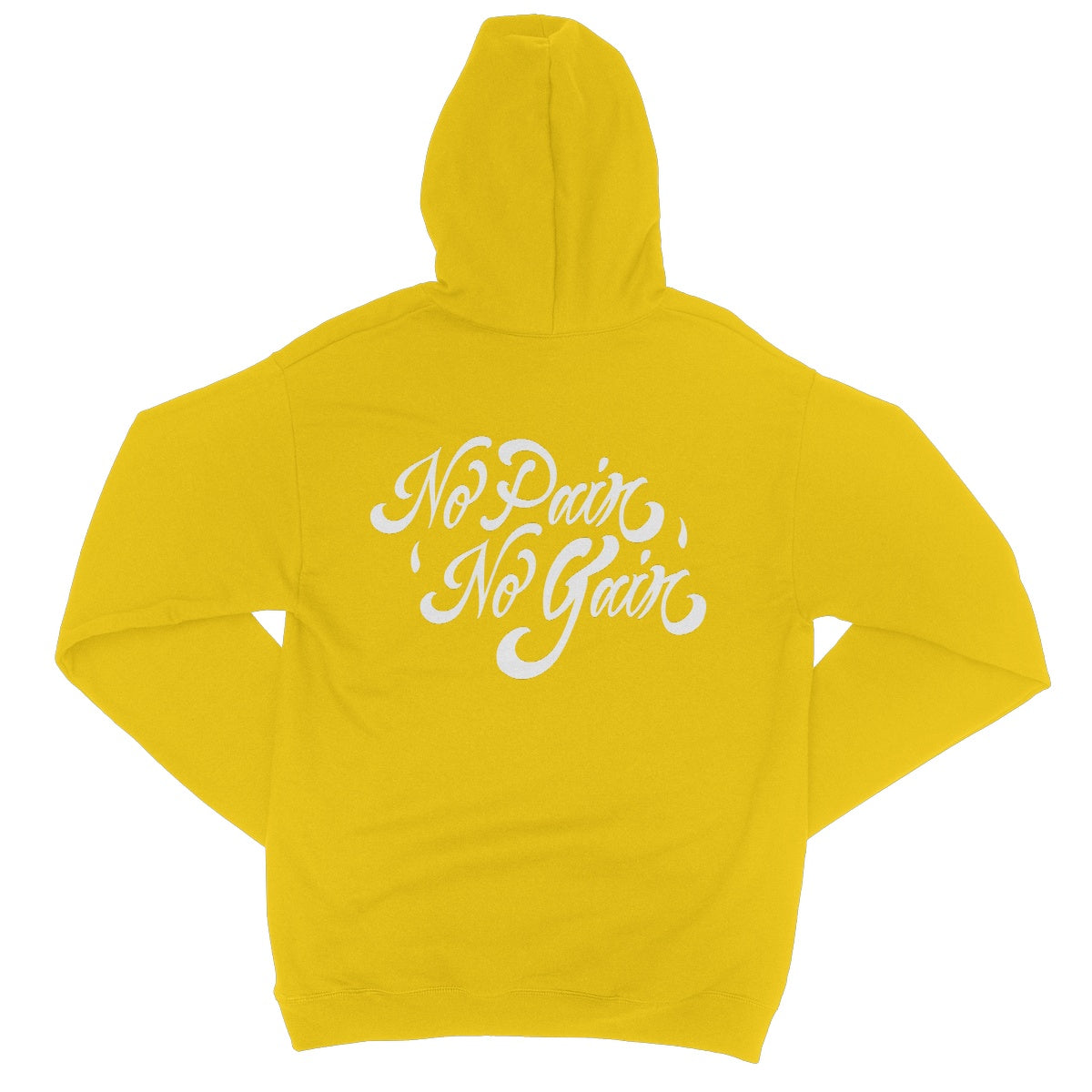 No Pain No Gain (White) College Hoodie