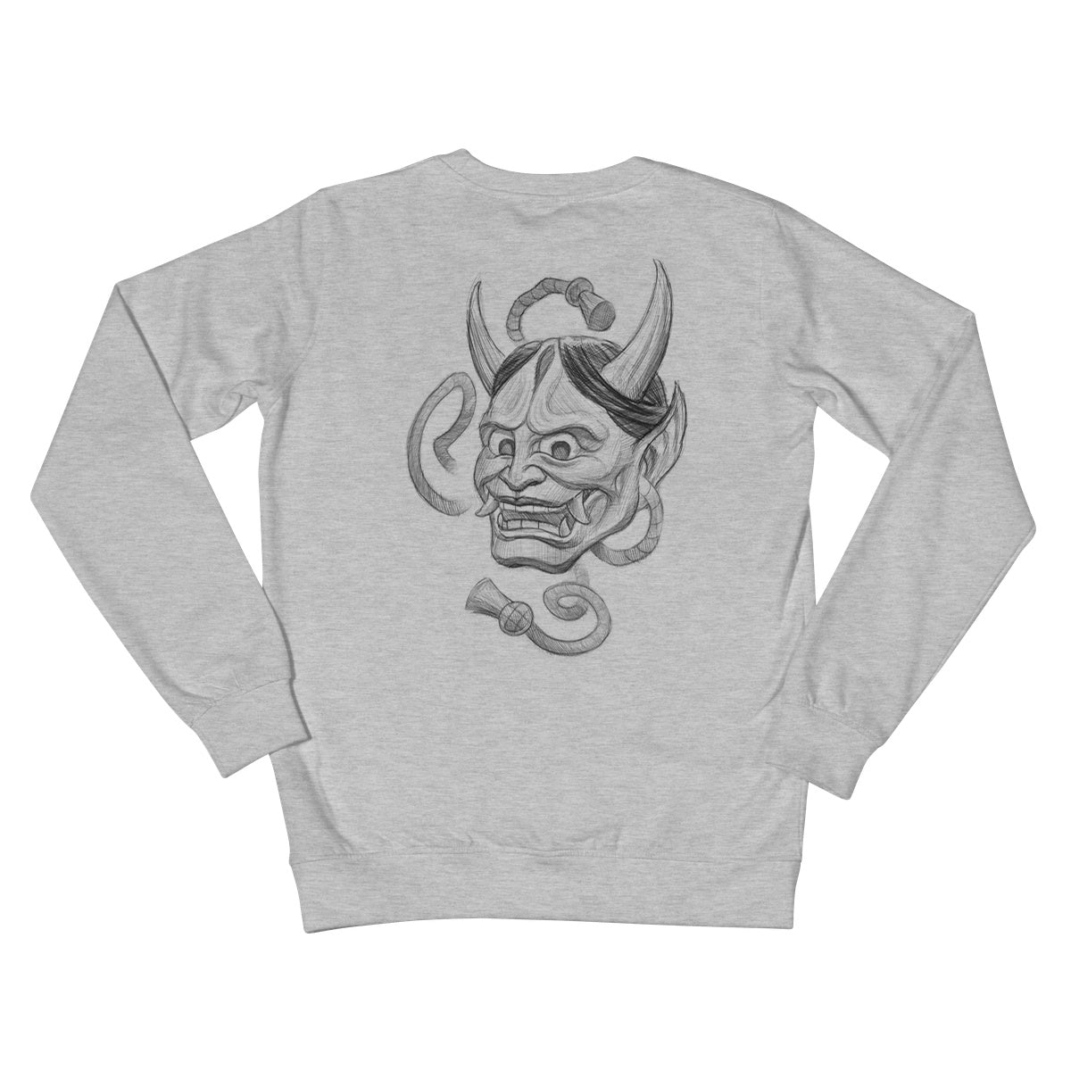 Hannya Sketch (Black) Crew Neck Sweatshirt