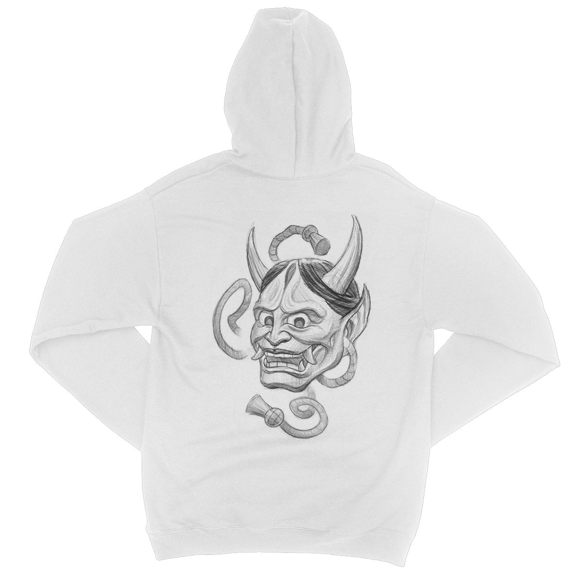 Hannya Sketch (Black) College Hoodie