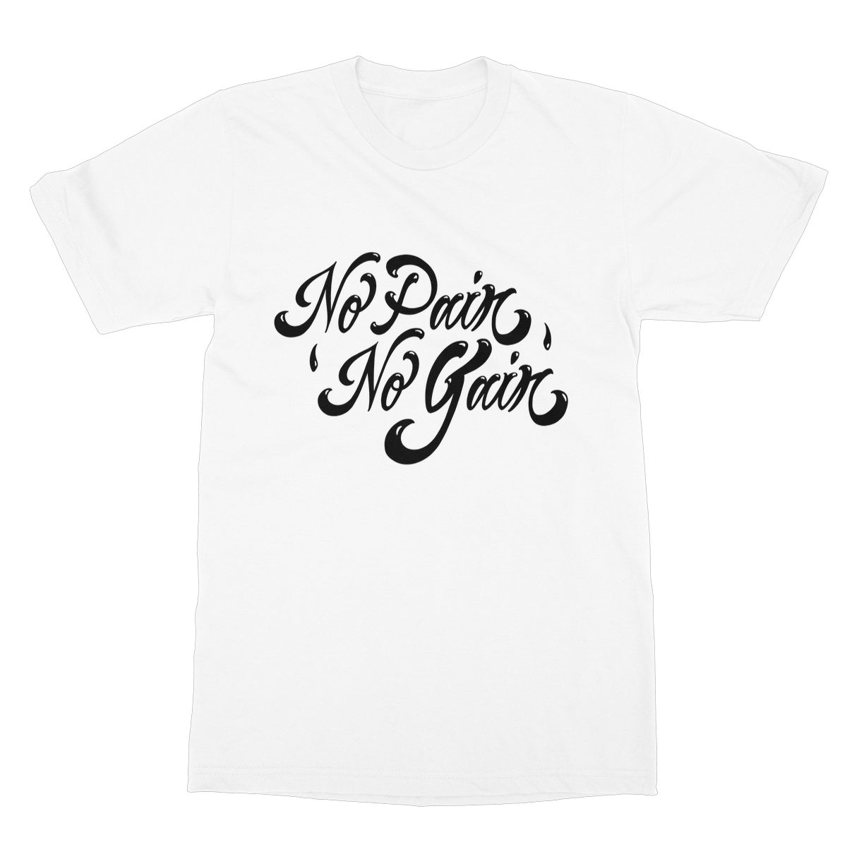 No Pain No Gain (Black) Softstyle T-Shirt
