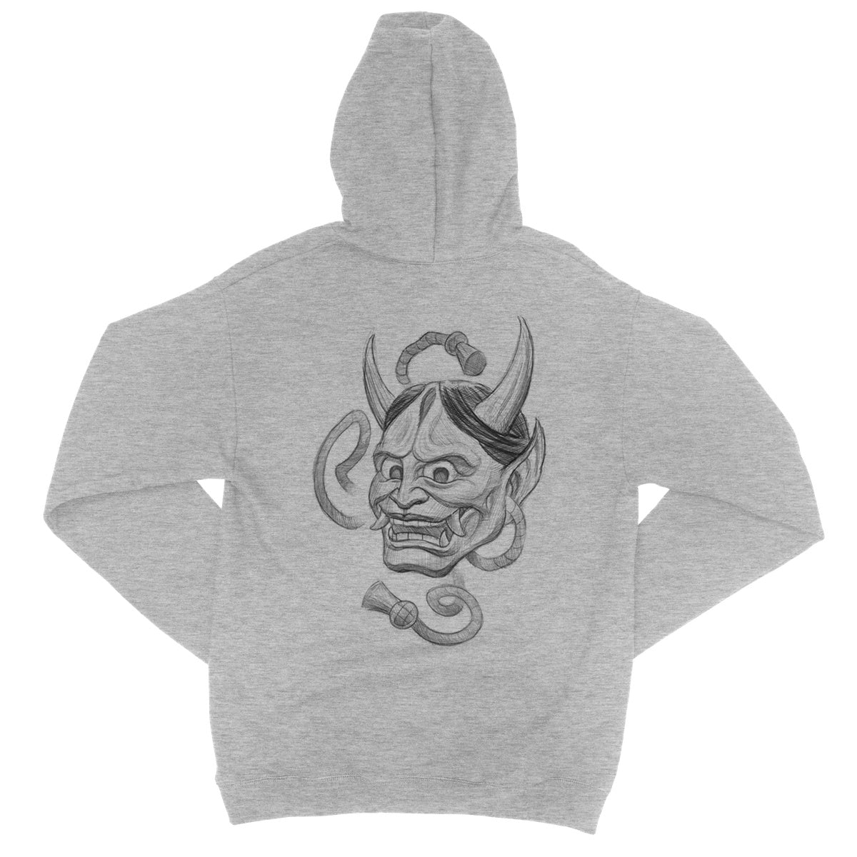 Hannya Sketch (Black) College Hoodie