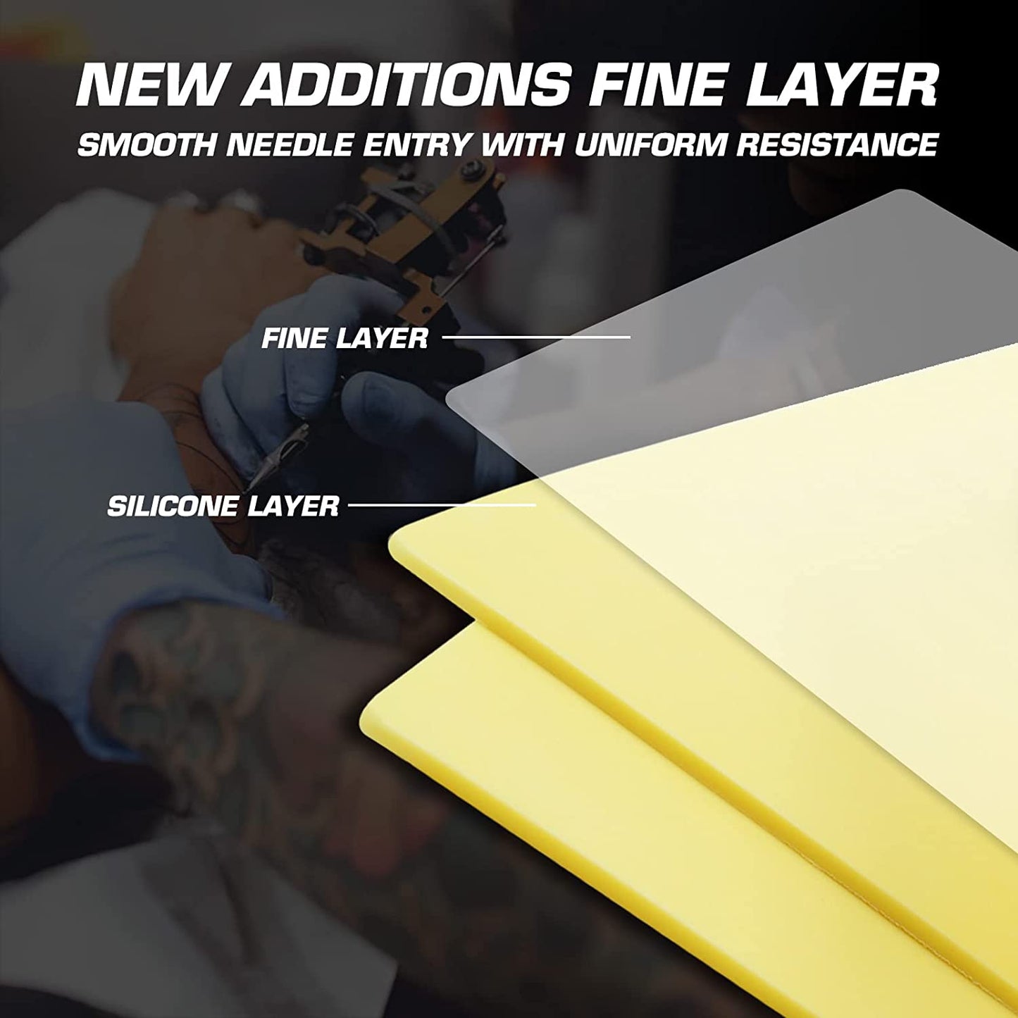 10/8/6/5/3/1Pcs 3MM Thick Tattoo Practice Skin Blank Double Sided Big Size Tattoo Practice Fake Skin - Tattoo Product