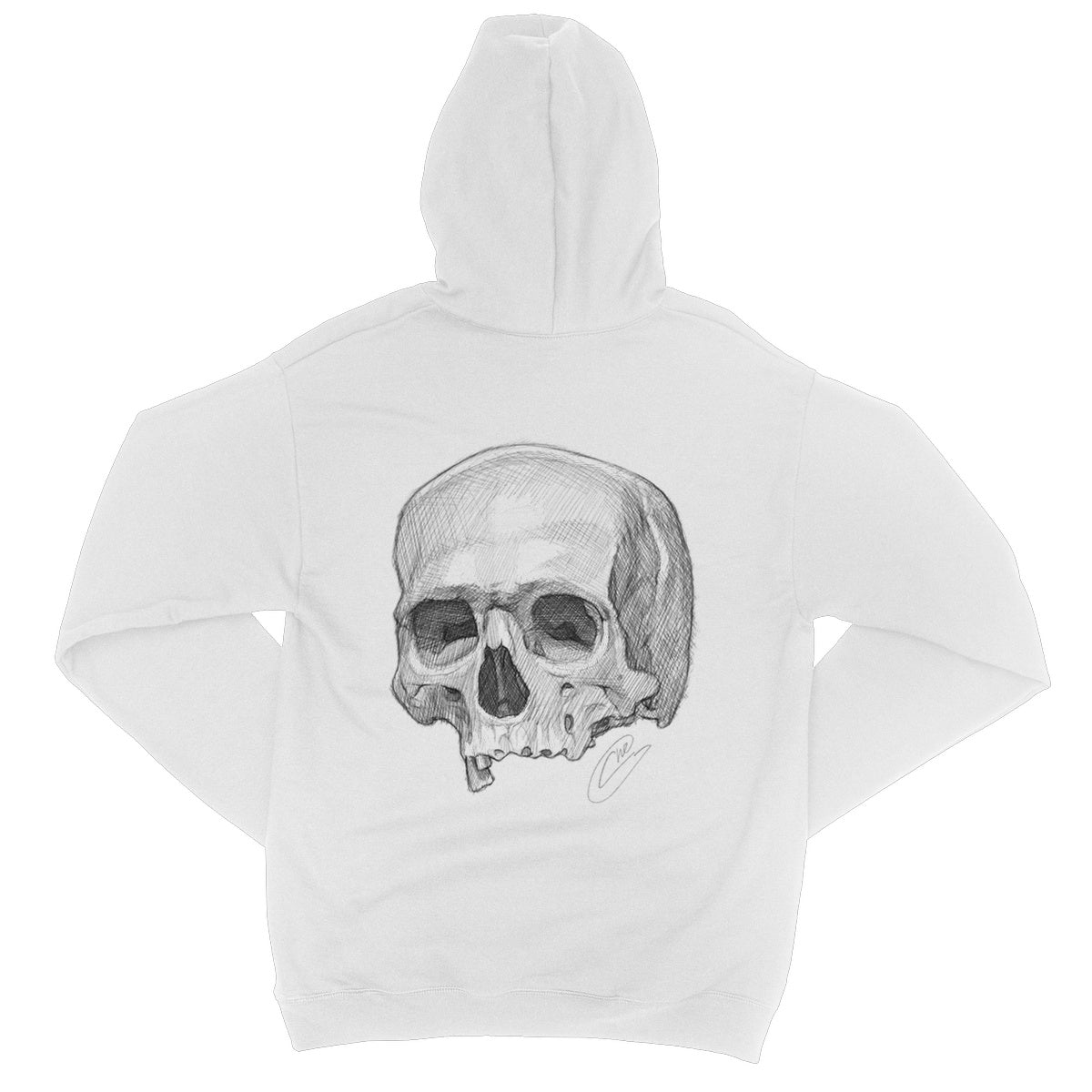 Skull Sketch College Hoodie