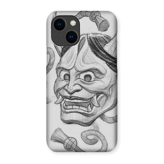 Hannya Sketch (Black) Snap Phone Case