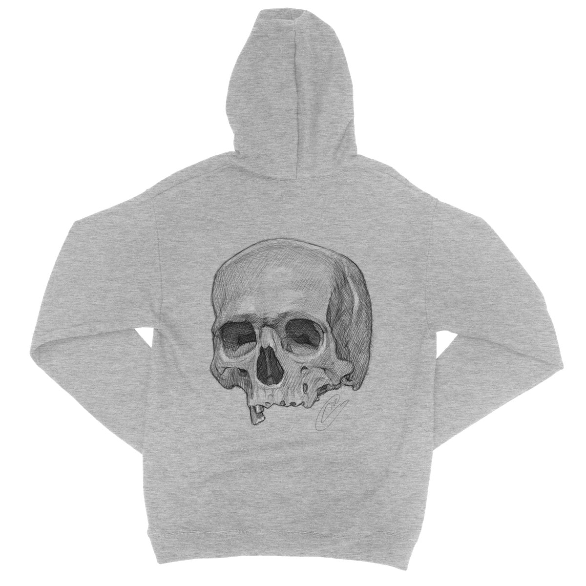 Skull Sketch College Hoodie