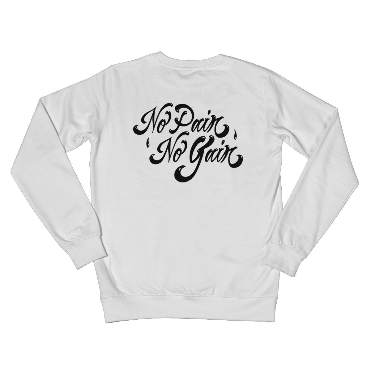 No Pain No Gain (Black) Crew Neck Sweatshirt
